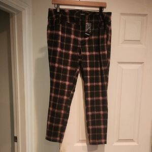 NWT Torrid Sz 12 Plaid Ponte Skinny Pants
